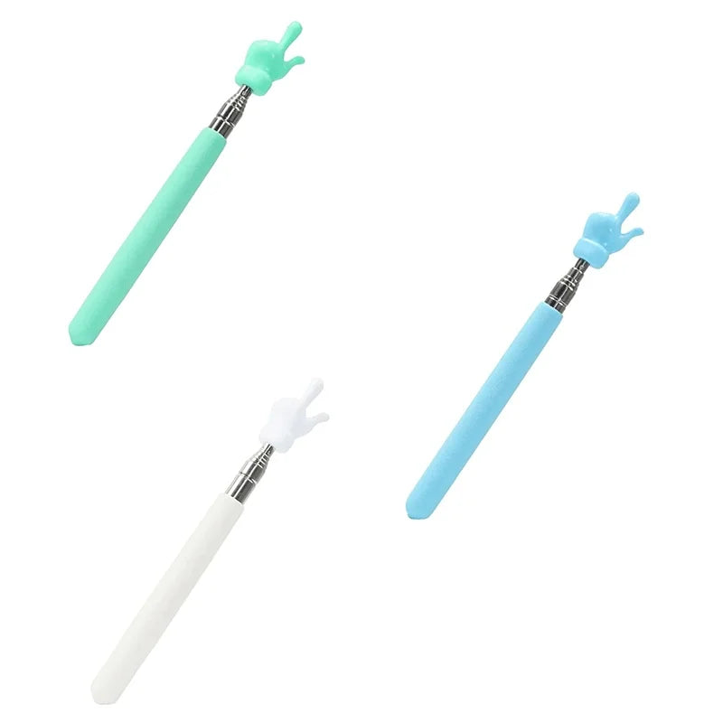 Retractable Stainless Steel Teacher Pointer — Telescopic Classroom Teaching Stick
