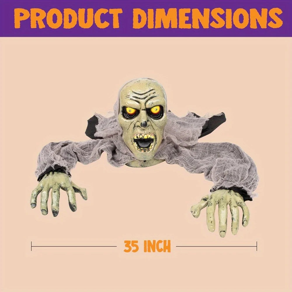 Joyfy Groundbreaker Zombie — Animated Halloween Decor with Sound and Flashing Eyes