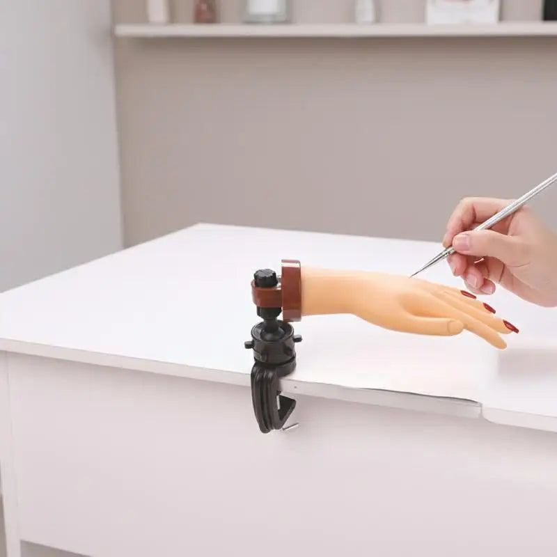 Nail Art Practice Hand — Flexible Manicure Training Model