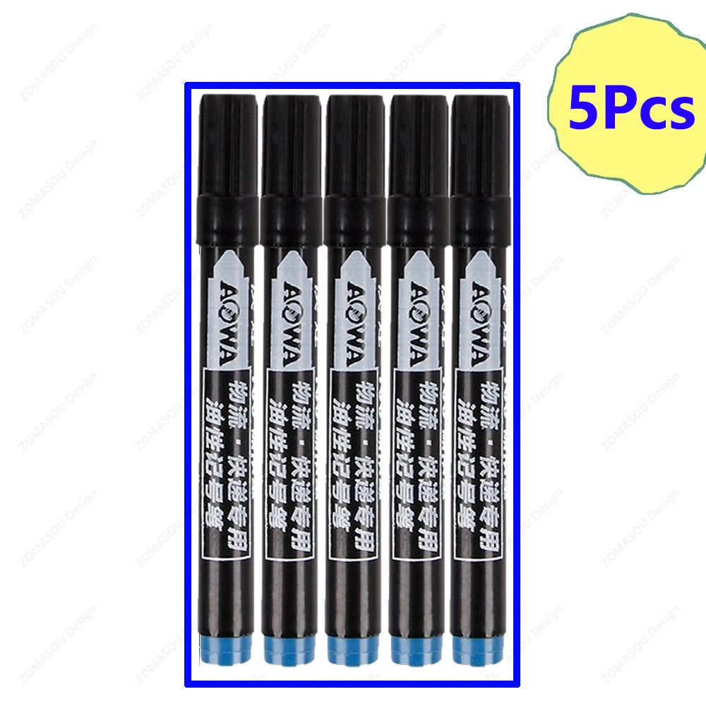 Permanent Oil-Based Marker Pens — Waterproof Quick-Dry Ink for Metal and Glass