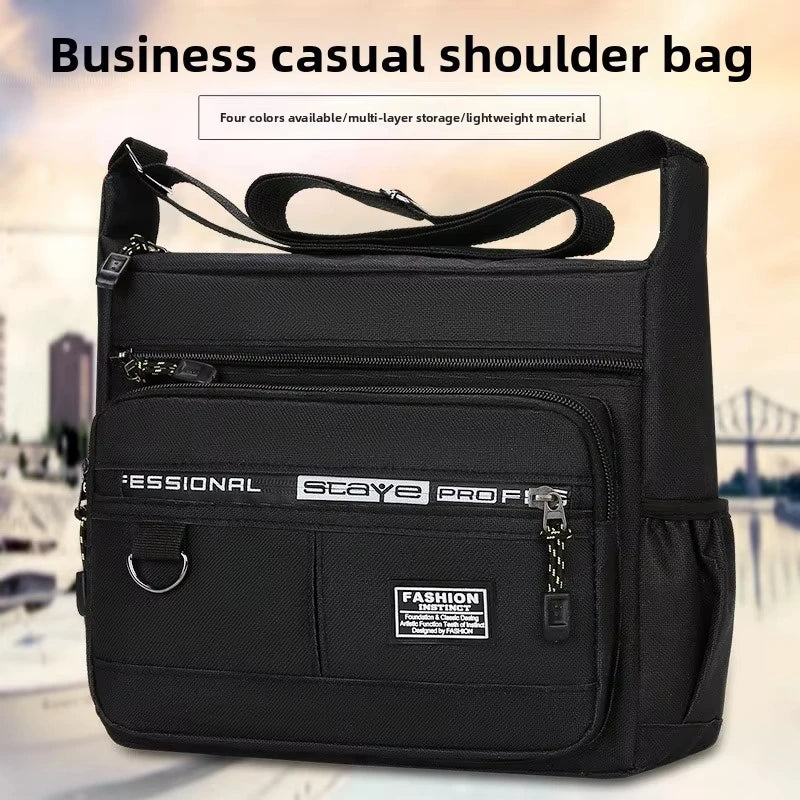 Men's Messenger Bag — Waterproof Oxford Crossbody Sling Pack