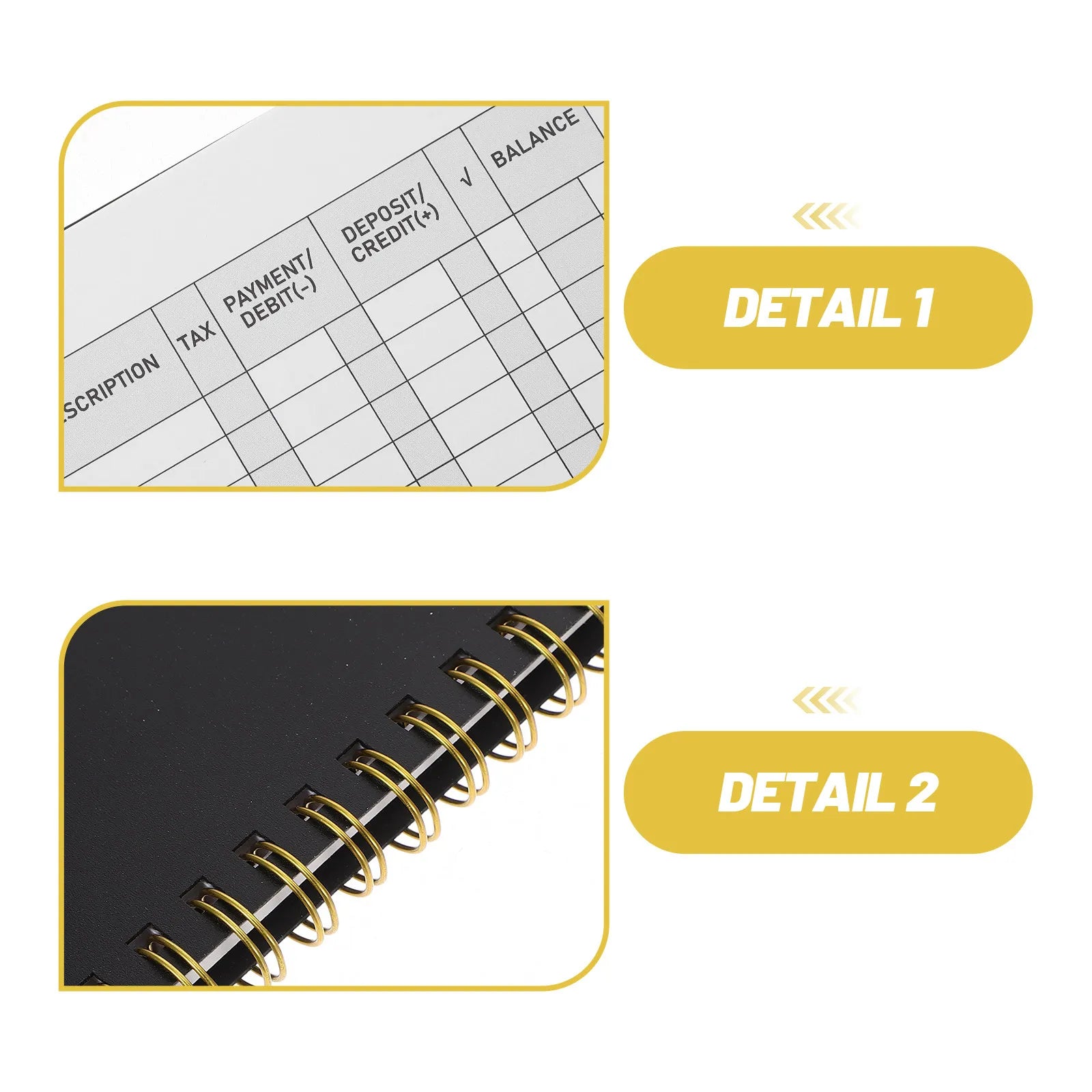 Accounting Ledger Book — Spiral Bound Income and Expense Tracker