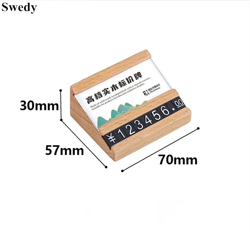 Acrylic Sign Holder Display Stands — 5 Piece Set for Jewelry and Menus