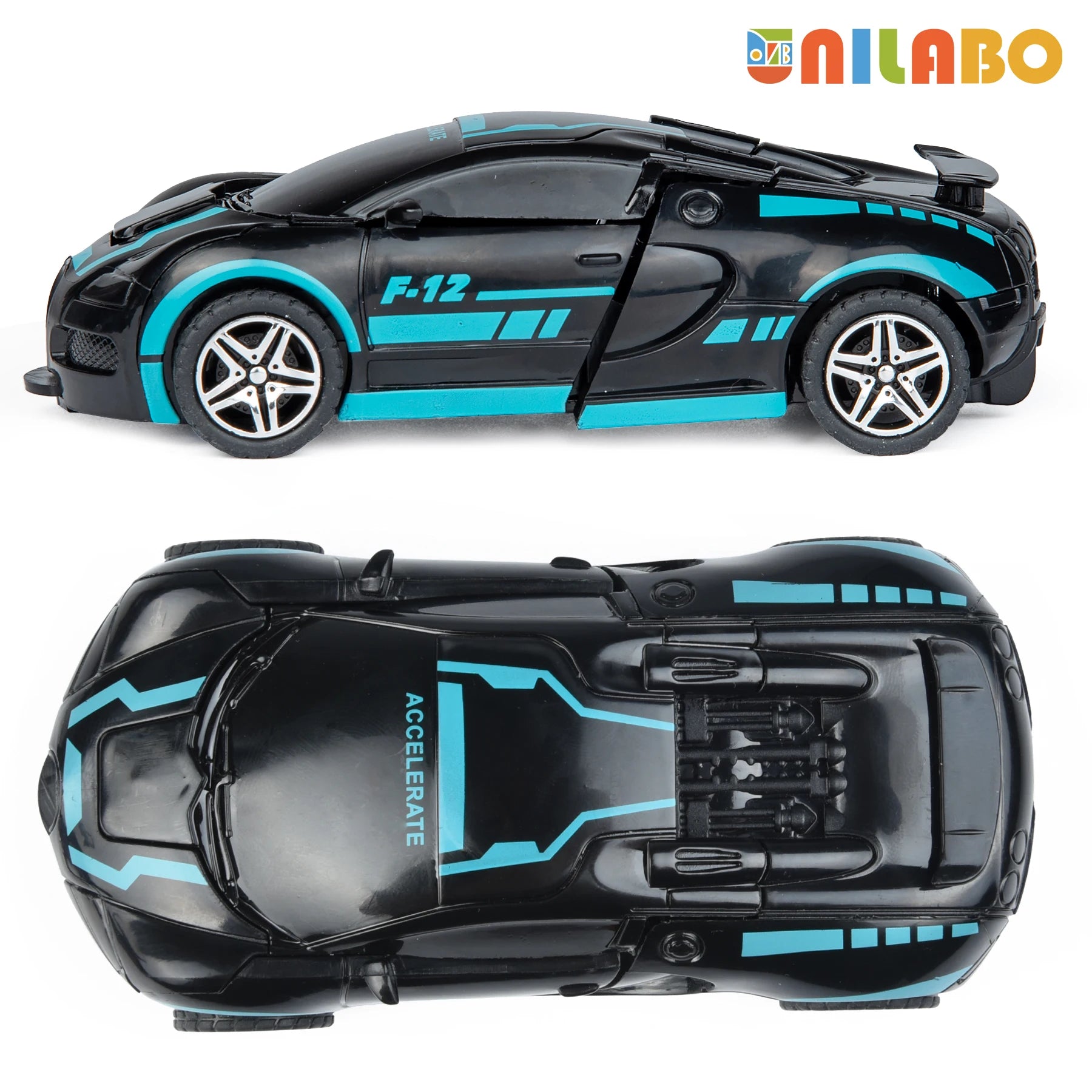 Transformable Robot Sports Car Toy — Diecast Model Vehicle for Kids