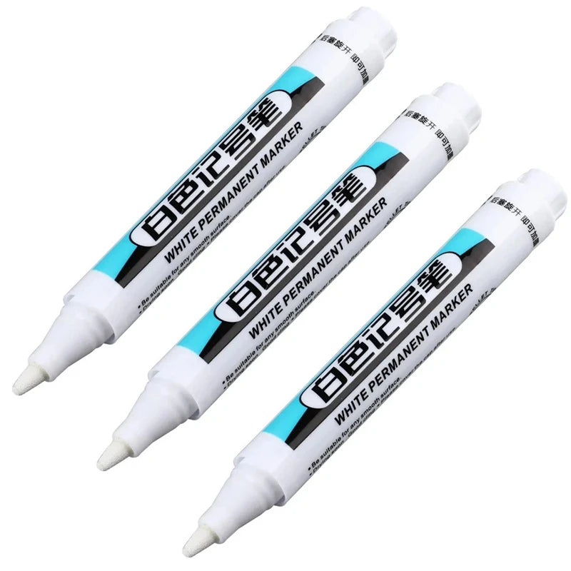 HOPK White Permanent Marker Pens — Multi-Surface Paint Pen Set
