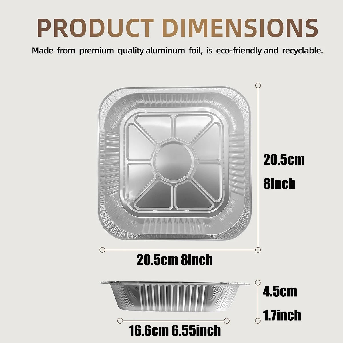 SilverKnight Square Aluminum Baking Pans — 35-Piece Set with Dome Lids