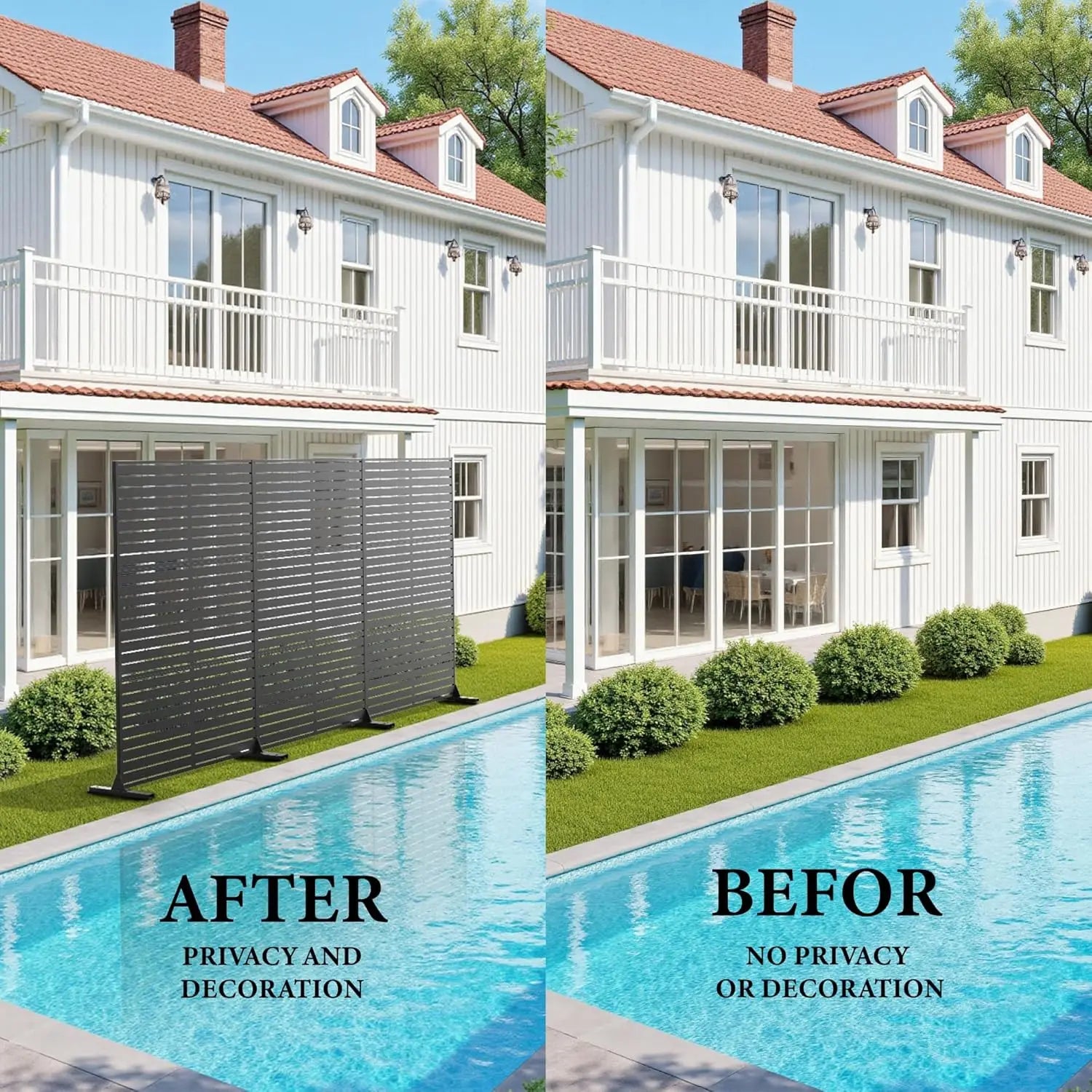 TWISTER.CK Decorative Garden Privacy Screen — Metal Outdoor Divider