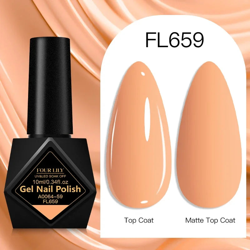 Four Lily Gel Nail Polish — Long Lasting Semi-Permanent Manicure Set