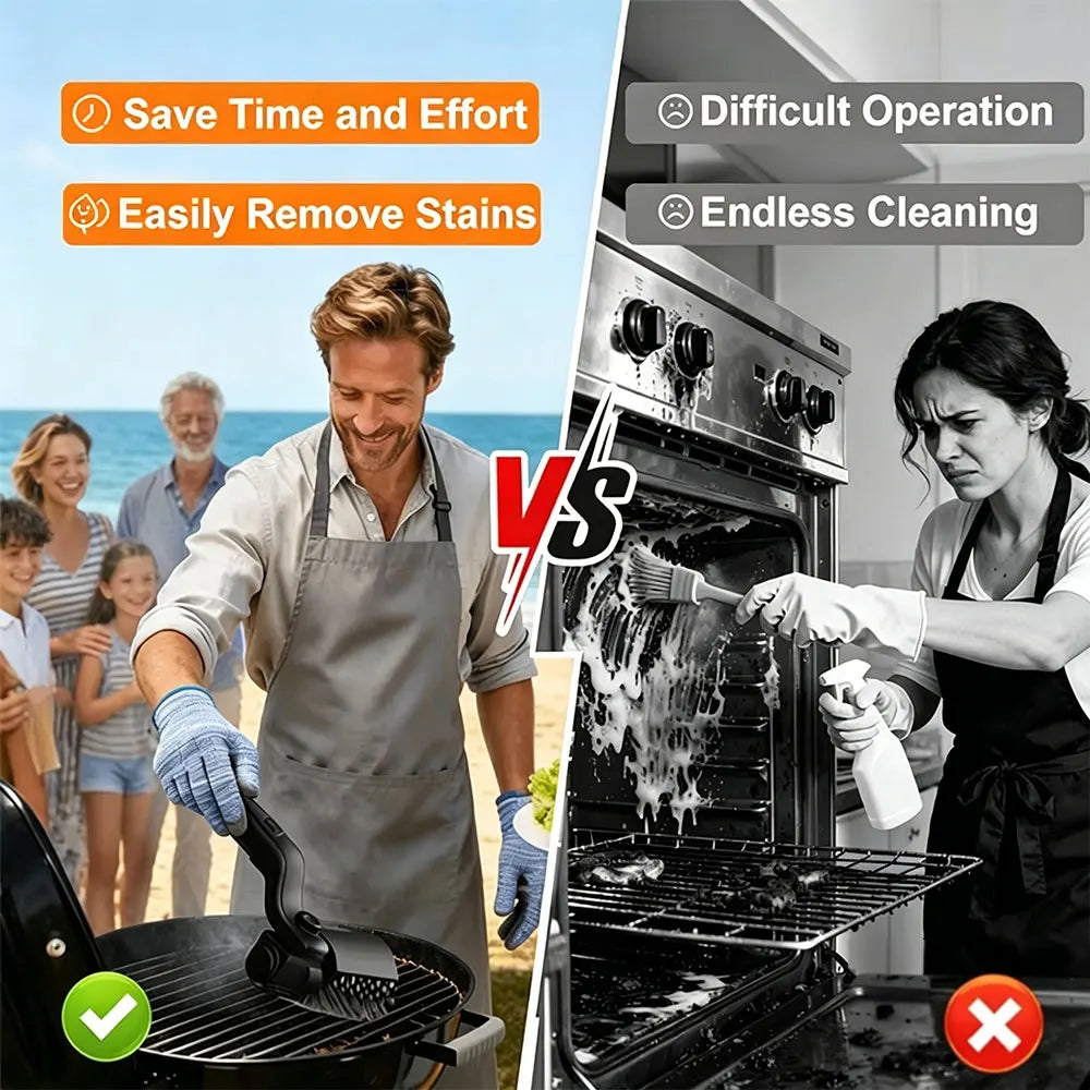 Electric BBQ Grill Brush — 3-Speed Adjustable Cleaner for Griddles