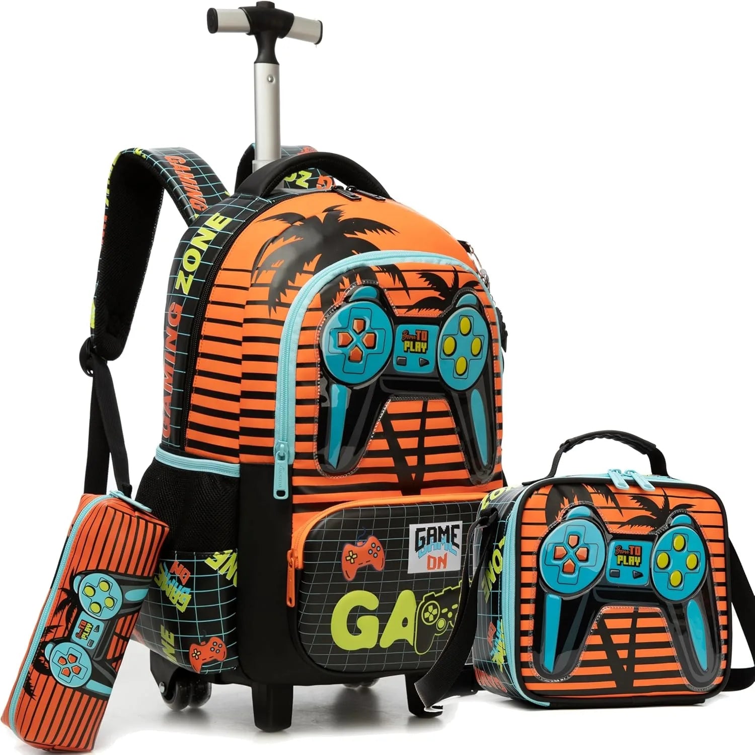 Rolling Backpack for Girls — Cute Animal Print School Bag with Wheels