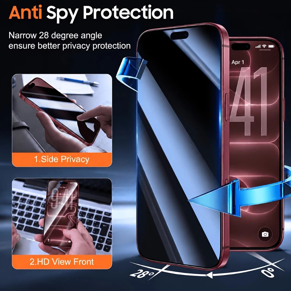 NNBILI Privacy Screen Protector Set — Tempered Glass with Easy Installation