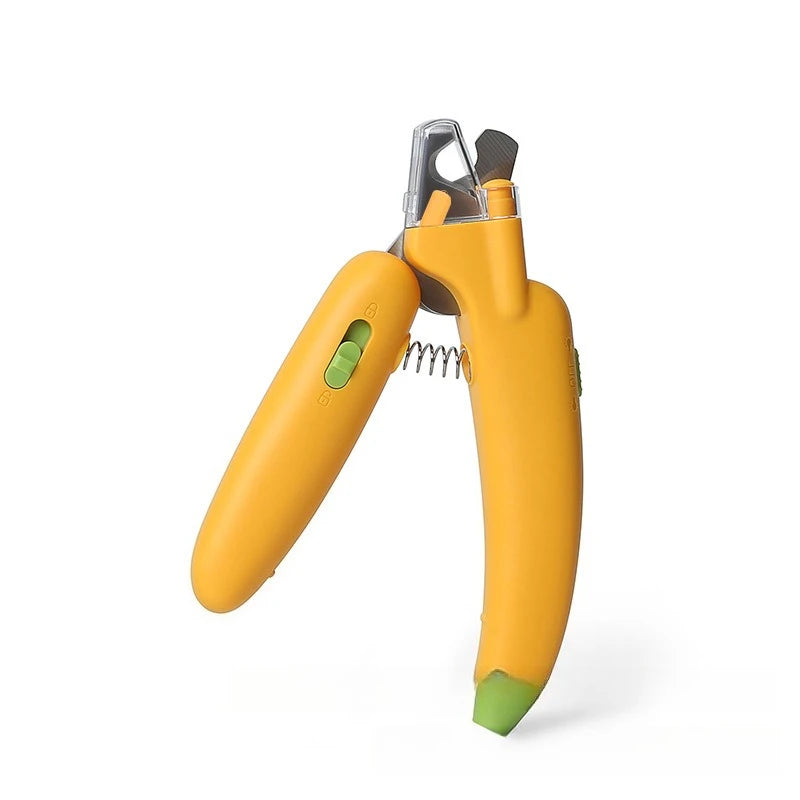 Professional Pet Nail Clipper — LED Light & Anti-Splash Shield, Multi-Function Trimmer