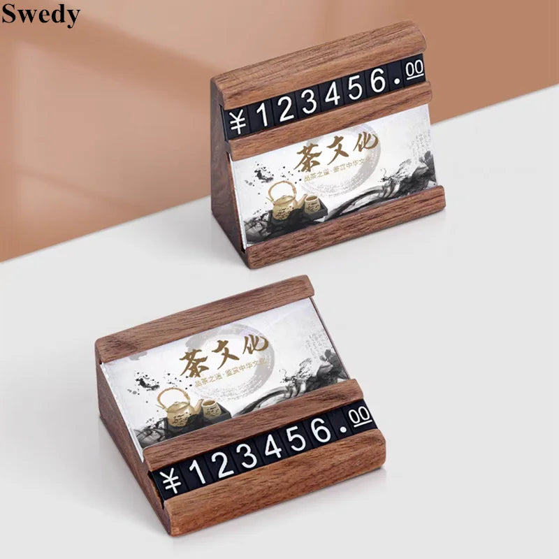 Acrylic Sign Holder Display Stands — 5 Piece Set for Jewelry and Menus