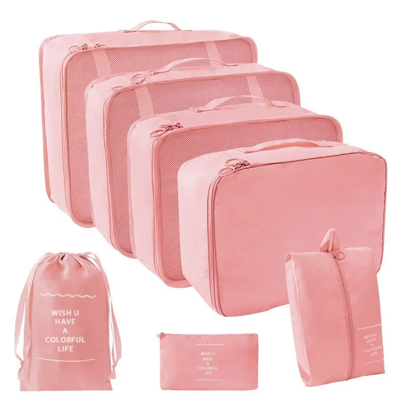 7-Piece Travel Luggage Organizer Set — Foldable Suitcase Packing Cubes