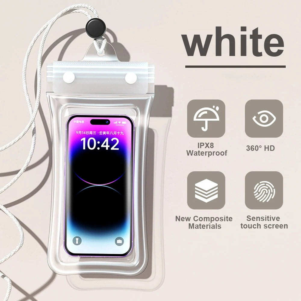 ANKNDO Double Bag Waterproof Phone Pouch — IPX8 Dry Bag with Lanyard