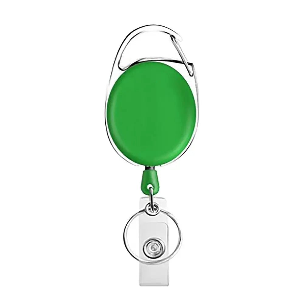 Retractable Badge Reel — Oval ID Holder with Heavy Duty Clip