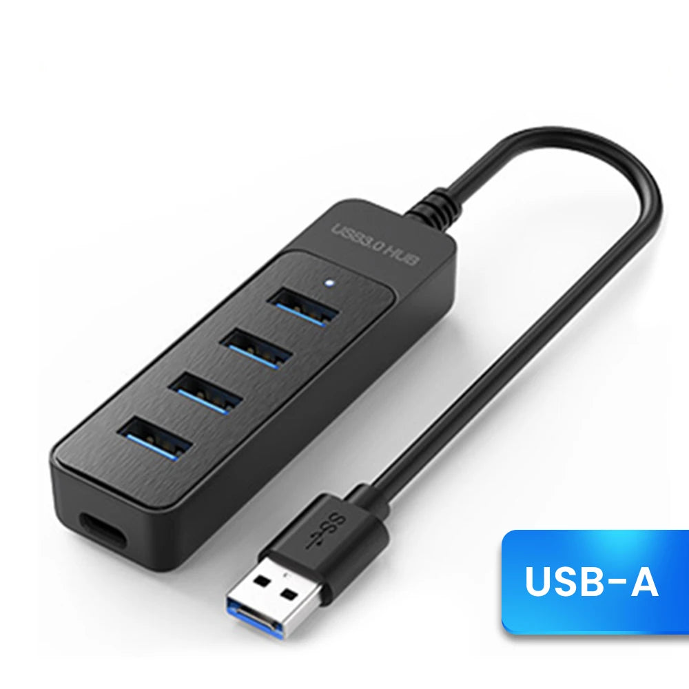 BKRYFUDWH USB 3.0 Type C Hub — 4-Port High Speed Multifunctional Splitter
