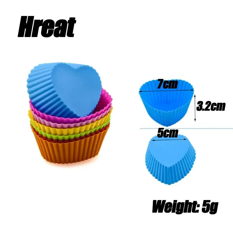 Silicone Muffin and Cupcake Baking Molds — Non-Stick Reusable Cake Tools