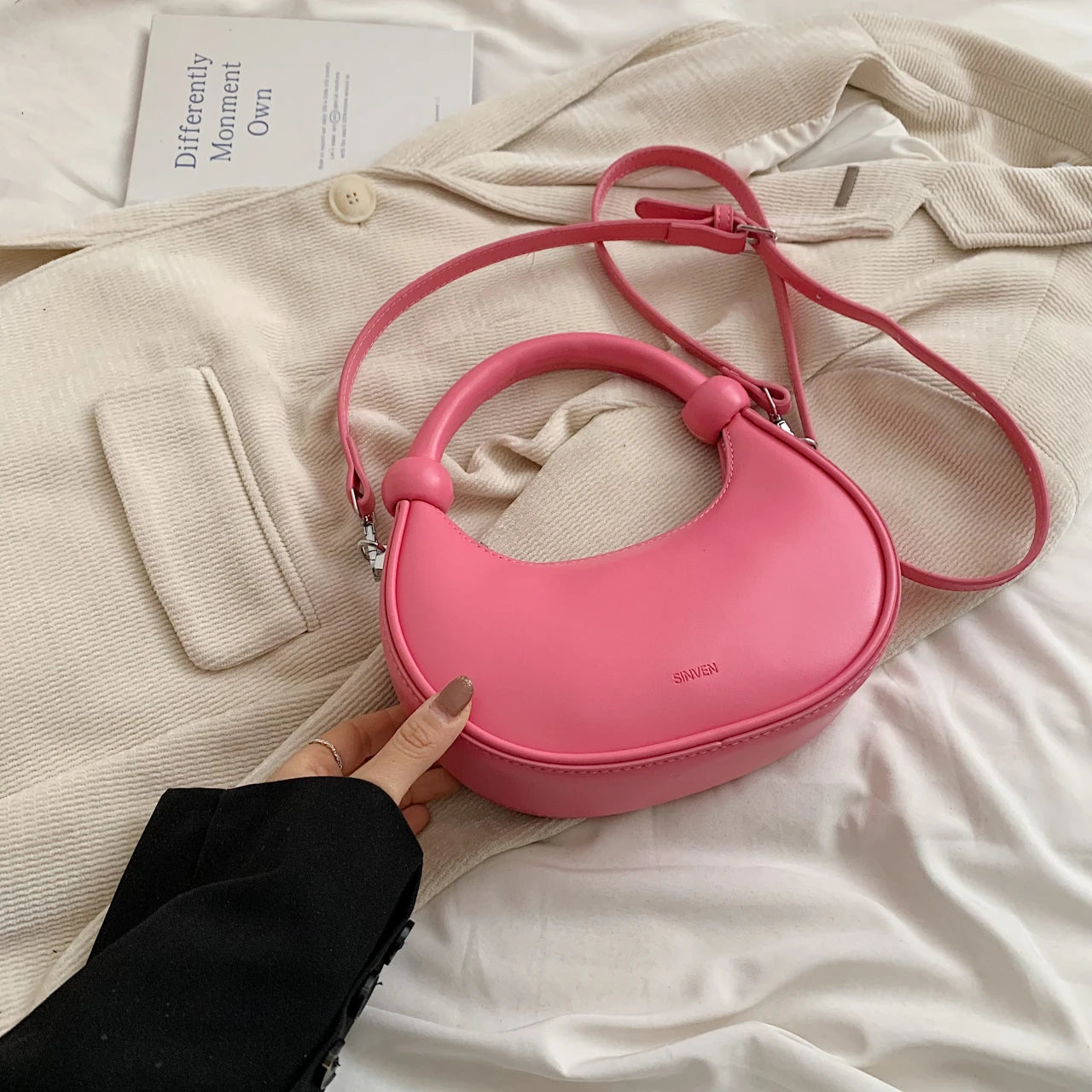 Half Moon Hobo Bag — Soft Leather Shoulder Bag & Crossbody Purse