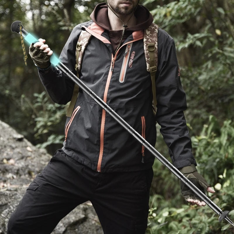 MDNG Foldable Luminous Walking Stick — Lightweight Aluminum Hiking Pole