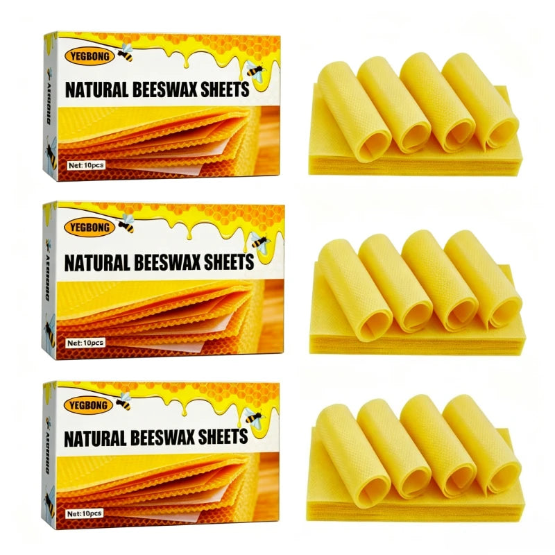 Natural Beeswax Foundation Sheets — Deep Cell Honeycomb for Beehives