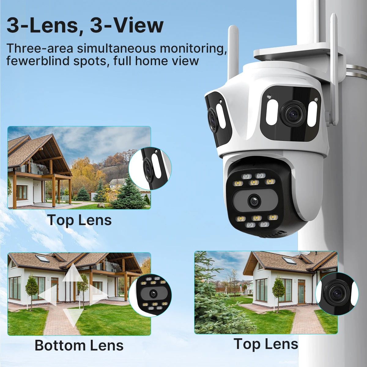 UDECER PTZ IP Security Camera — Outdoor WiFi Surveillance with Auto Tracking