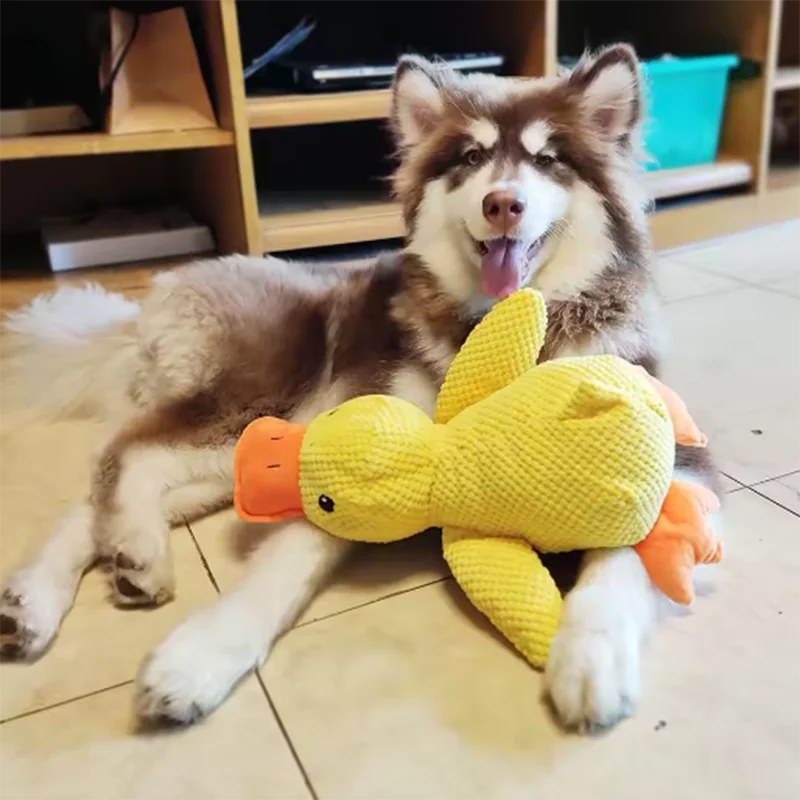 Interactive Plush Duck Squeak Toy — Boredom Relief for Dogs
