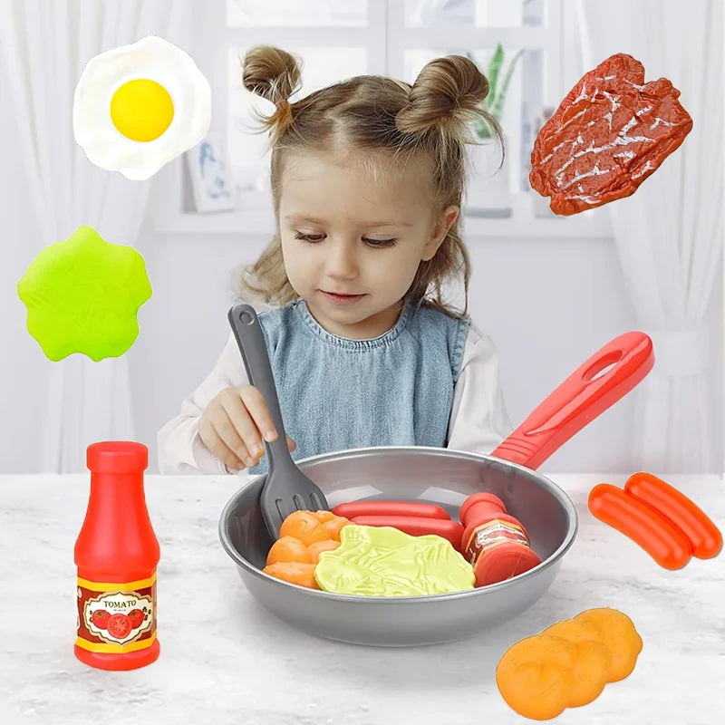 lpcbec Montessori Kitchen Toy Set — 8-Piece Pretend Play Cookware