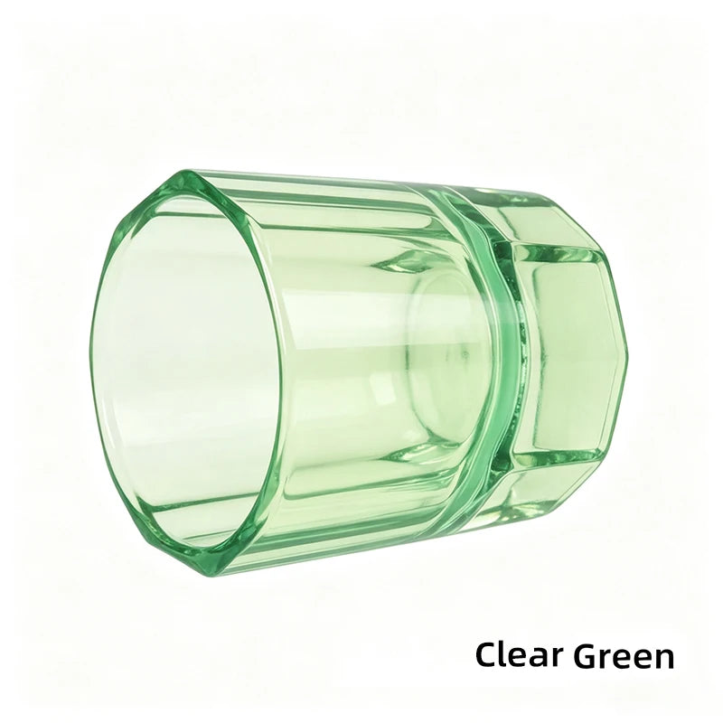 myaokue-up Octagonal Nail Art Cup — Crystal Liquid Container for Monomer
