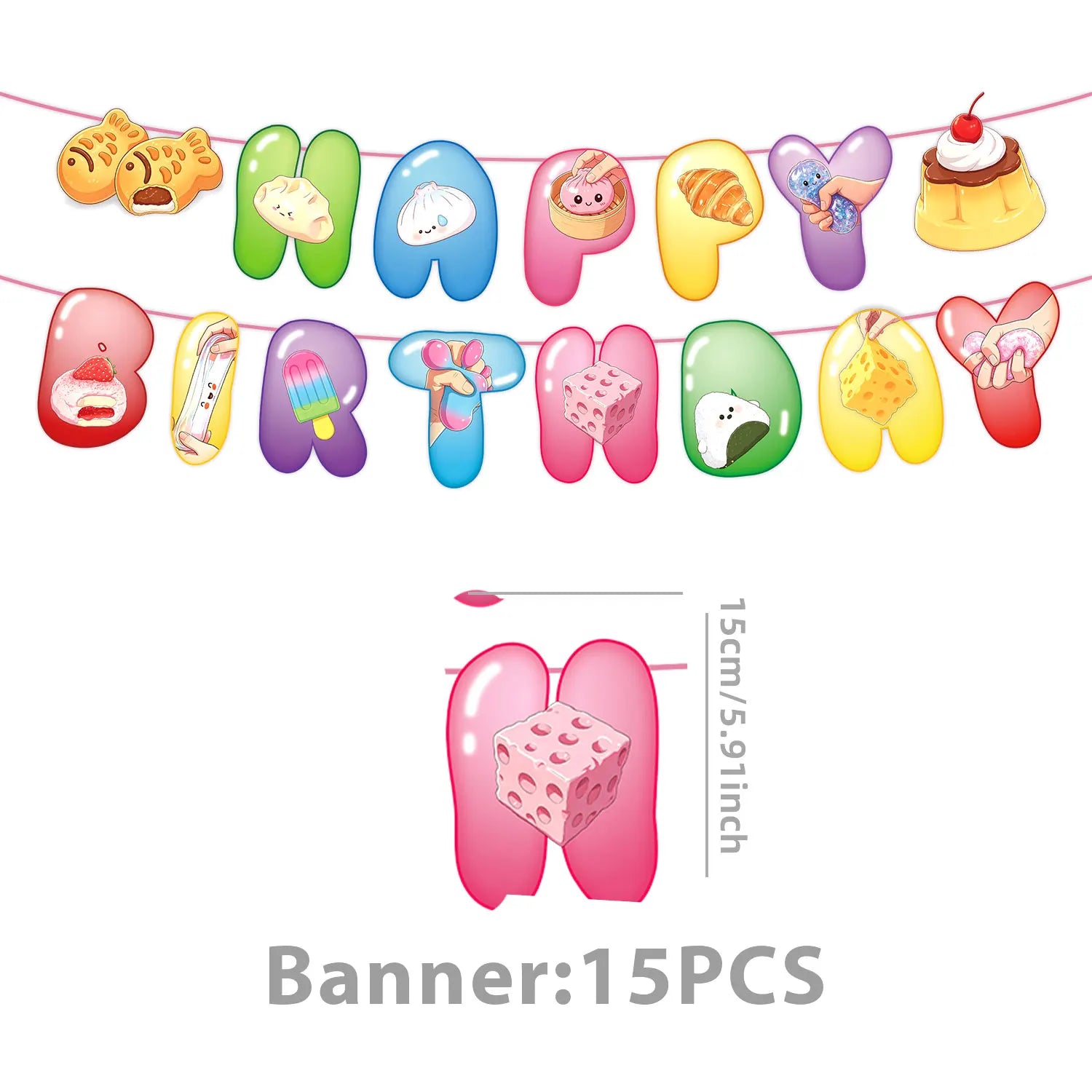 Dumpling Theme Party Decoration Set — Birthday Party Supplies & Favors