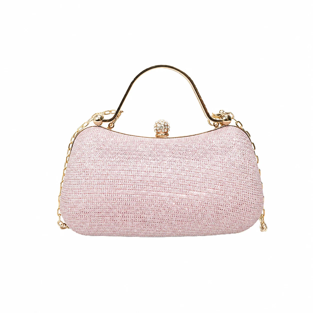 Structured Square Evening Bag — Versatile Clutch with Chain Strap