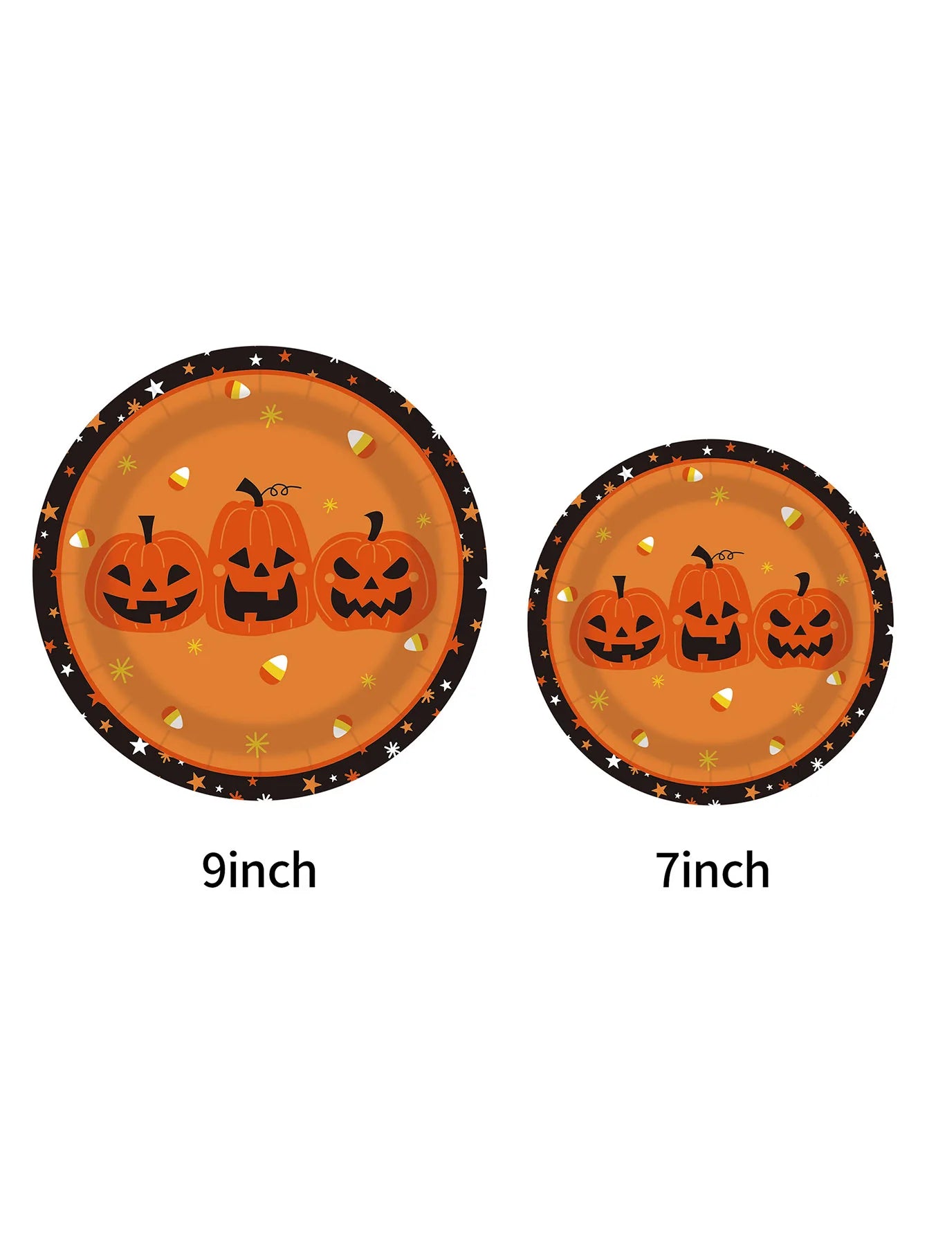 Halloween Tableware Set — Pumpkin and Ghost Print Party Supplies
