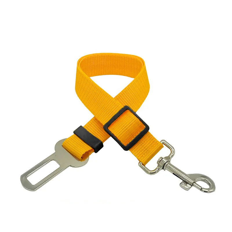 Dog Car Seat Belt Safety Harness — Adjustable Nylon Travel Leash