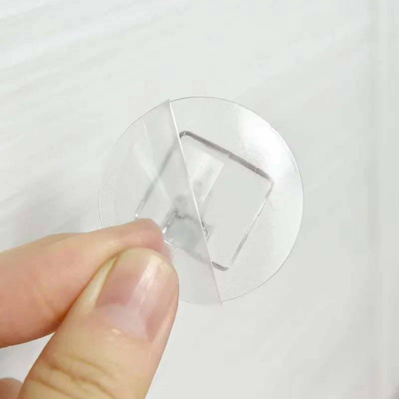 Transparent Adhesive Wall Hooks — Waterproof Storage Solution for Kitchen & Bath