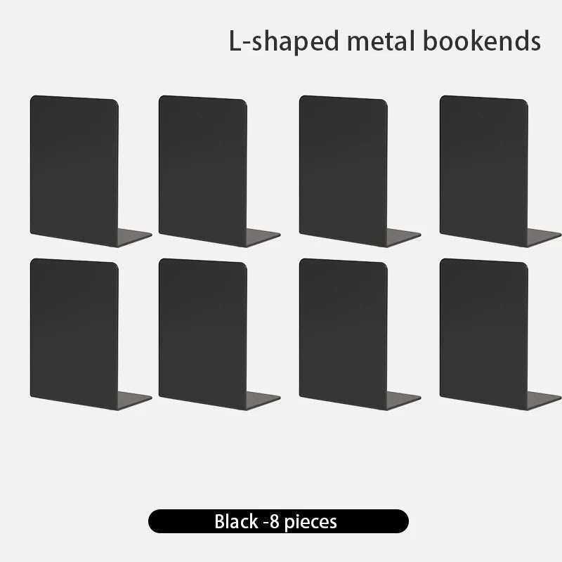 Metal Bookends — Heavy Duty Shelf Organizers for Home Office