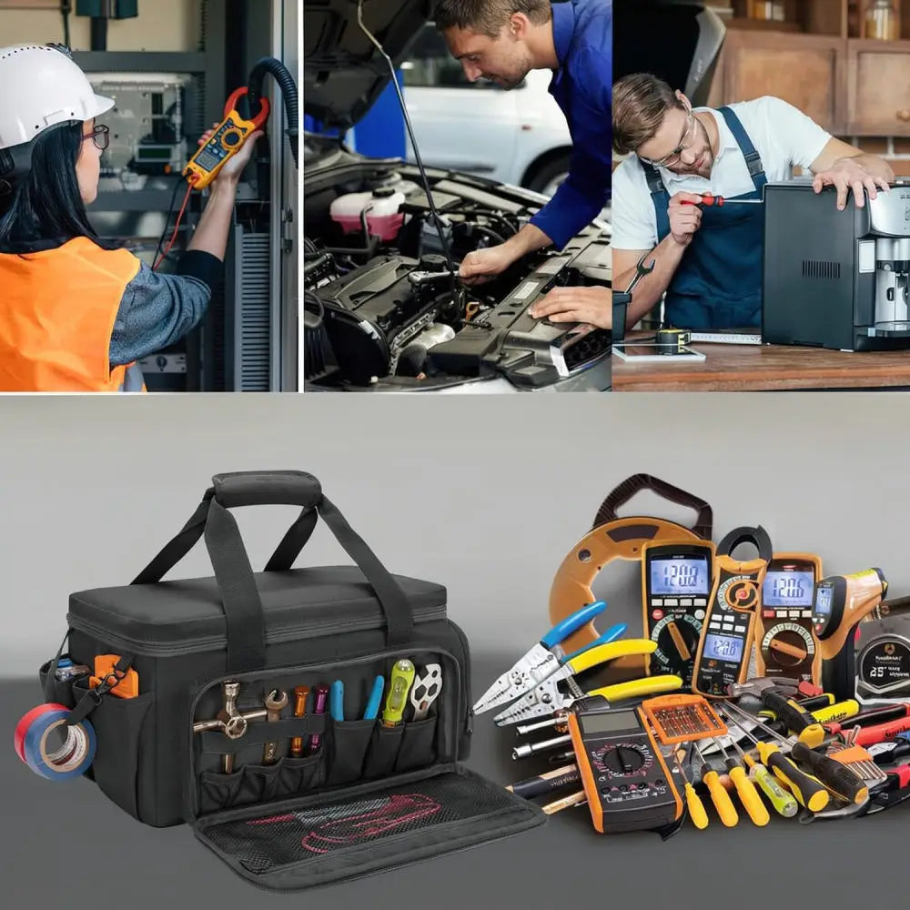 Heavy Duty Canvas Tool Organizer — Portable Hand Tool Storage Pouch