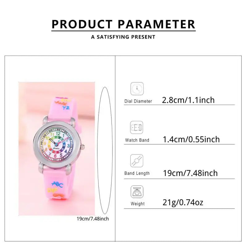 DENTON SIDPEGA Alphabet Text Silicone Watch — Fashionable Quartz Timepiece