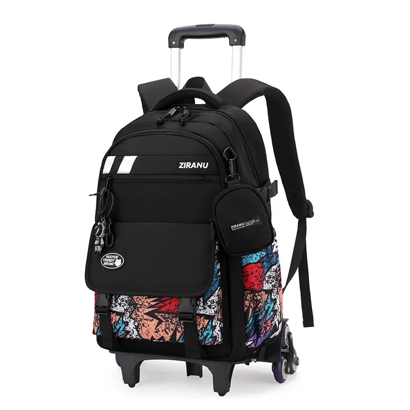 Children's Wheeled School Backpack — Rolling Trolley Bag for Students