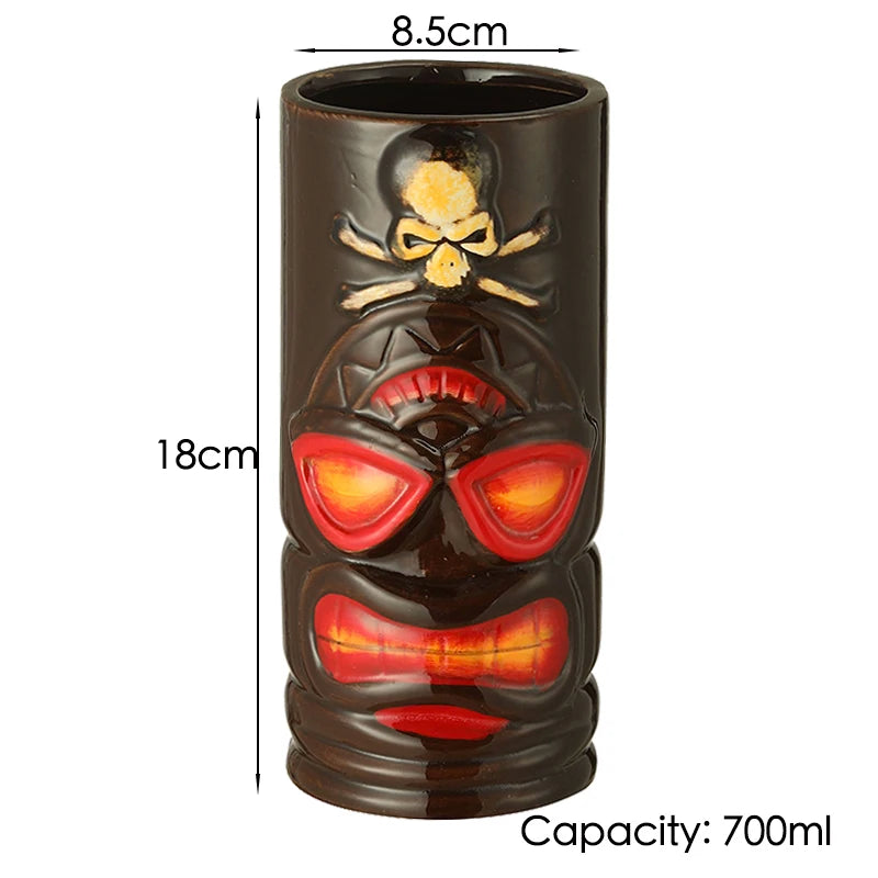 cocktailgeek Ceramic Tiki Mugs — Tropical Sculptural Drinkware for Home Bars