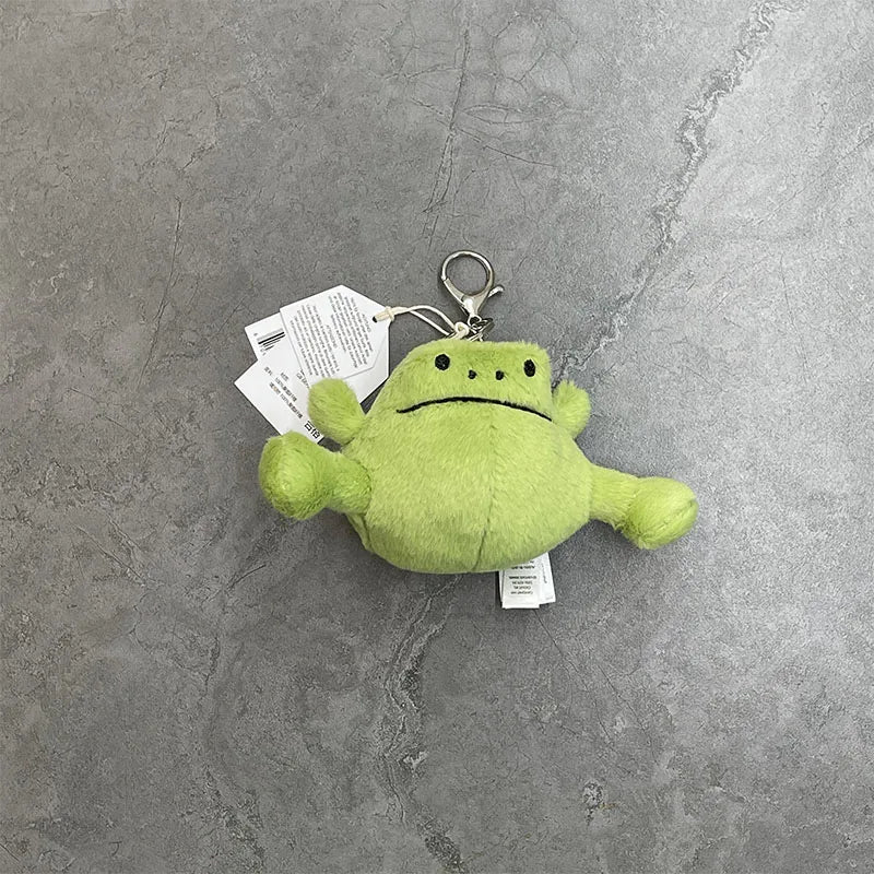 Assorted Plush Keychain Charm — Cute Animal & Food Backpack Accessory