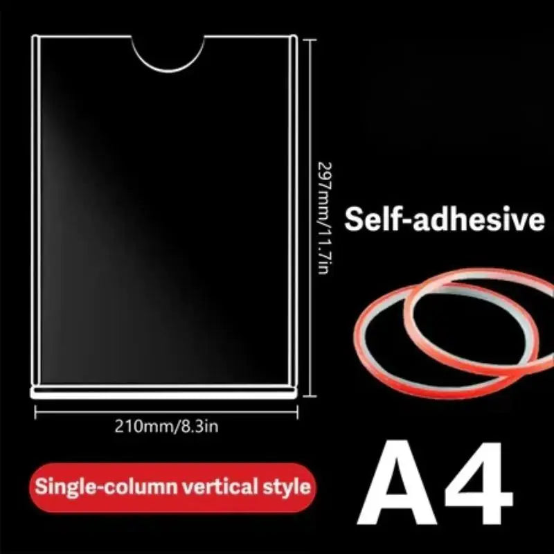 Clear Acrylic Wall Frame — Professional Sign Holder for Certificates and Documents