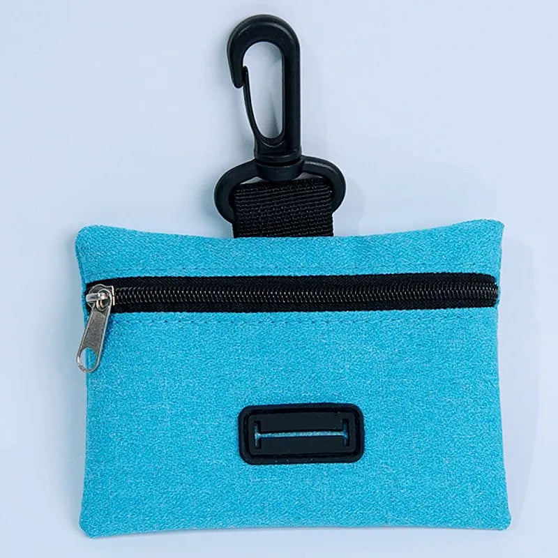 Portable Dog Poop Bag Dispenser — Hanging Oxford Cloth Holder for Walks