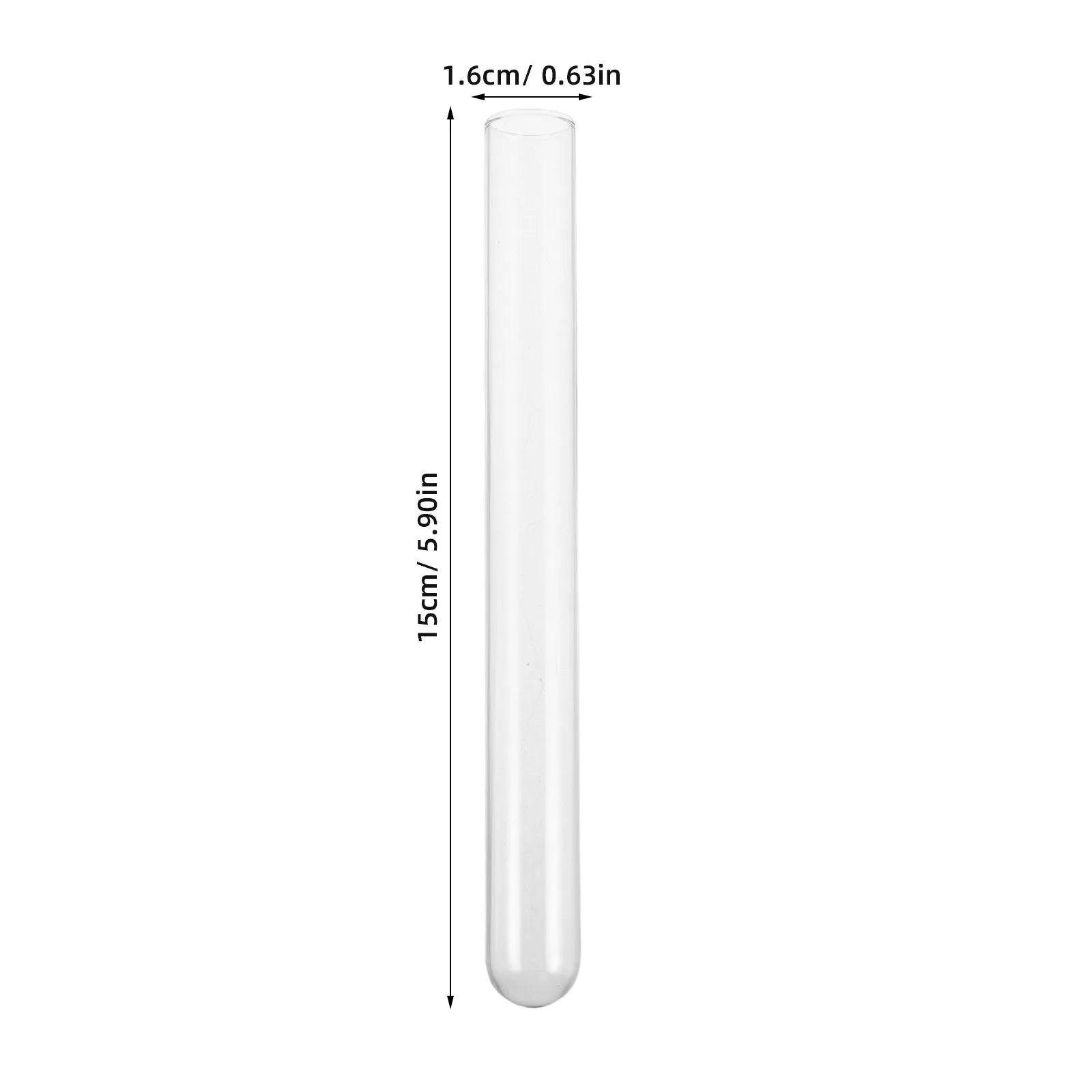 Borosilicate Glass Test Tubes — Clear Laboratory Glassware for Science Experiments