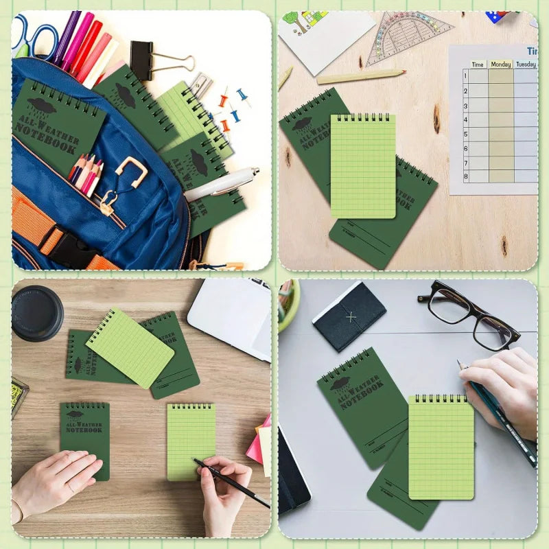 Waterproof Pocket Notebook — All-Weather Rainproof Notepad for Outdoor Use