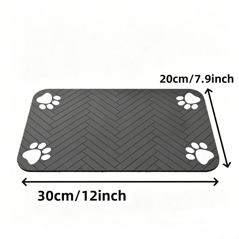 Absorbent Pet Feeding Mat — Waterproof Placemat for Food and Water Bowls