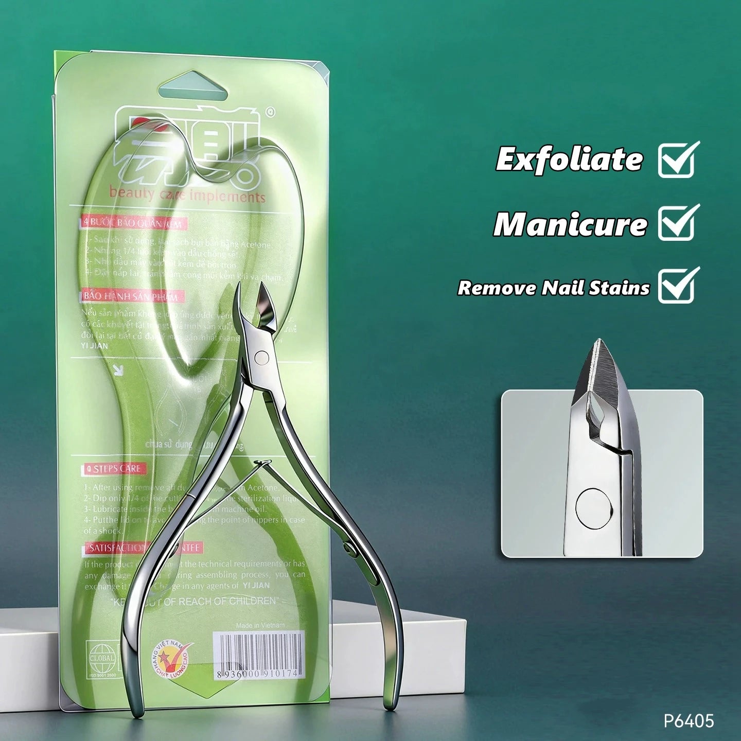 Stainless Steel Cuticle Nipper — Professional Manicure & Pedicure Trimmer