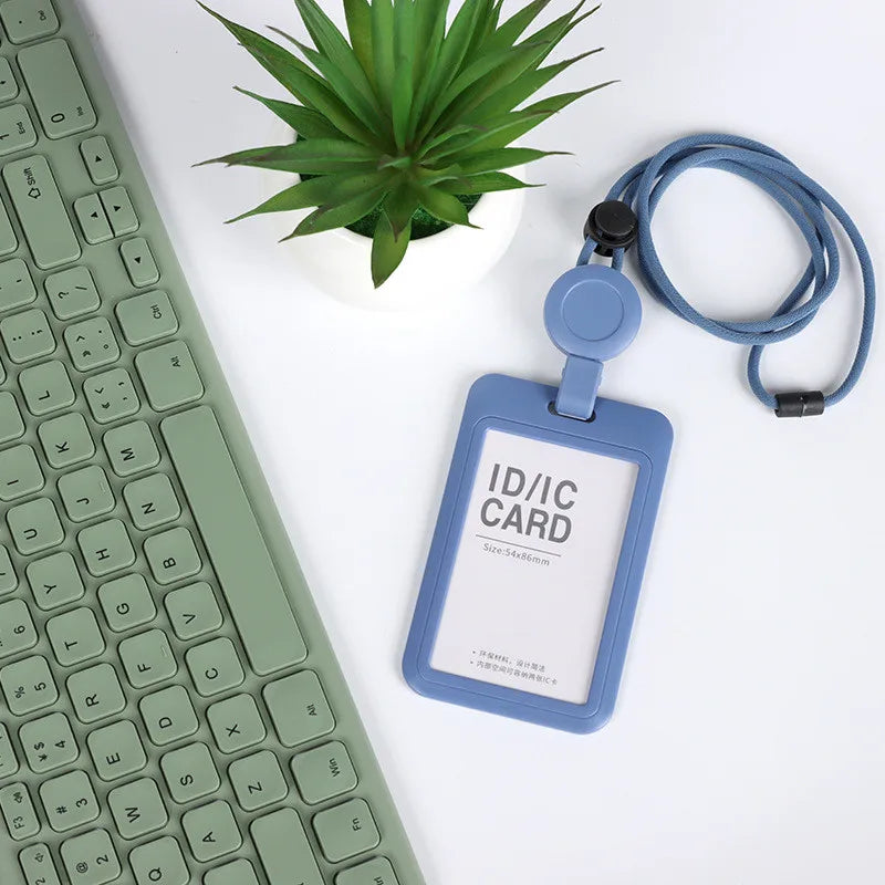 Retractable Badge Holder — Adjustable ID Card Pendant with Reel