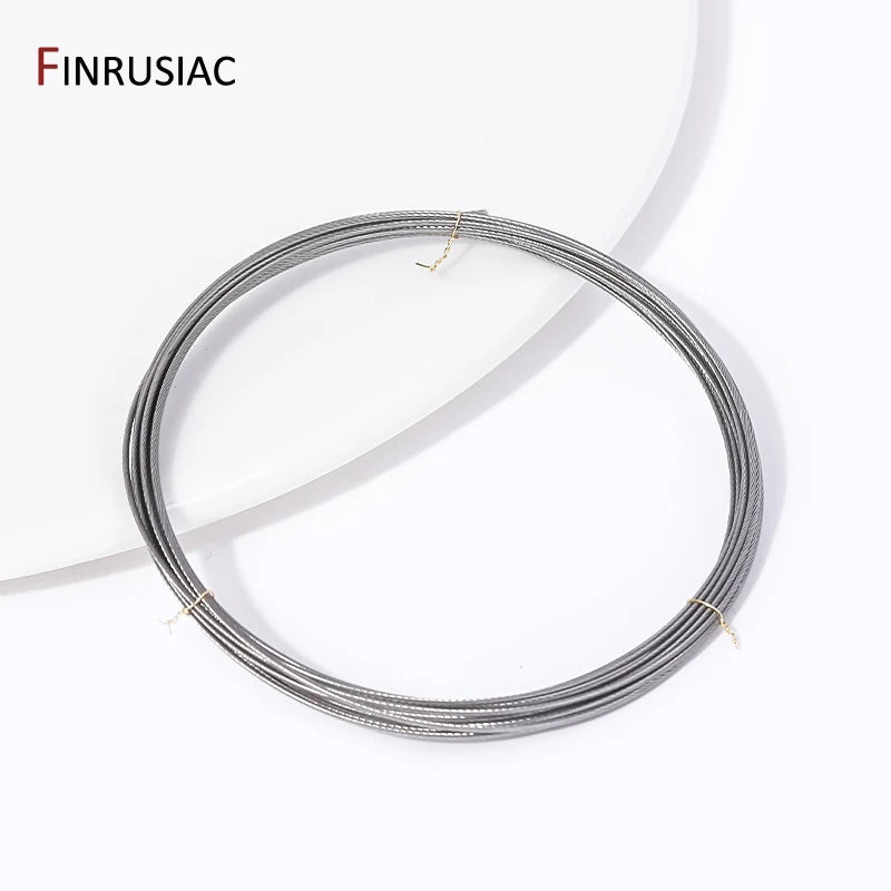 FINRUSIAC Stainless Steel Jewelry Wire — Gold and Silver Beading Cord