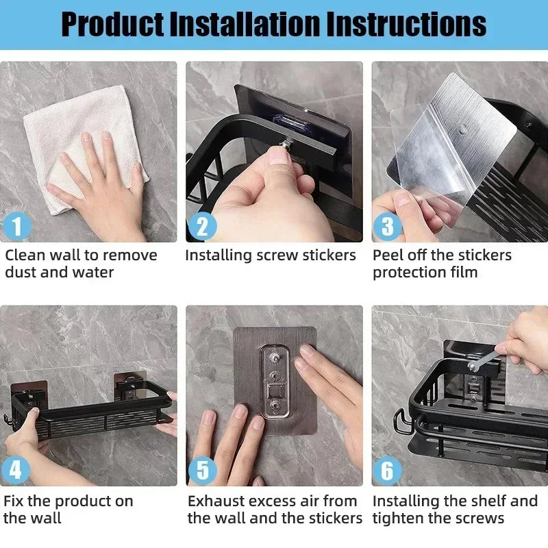 Bathroom Shelf — Wall Mounted Storage