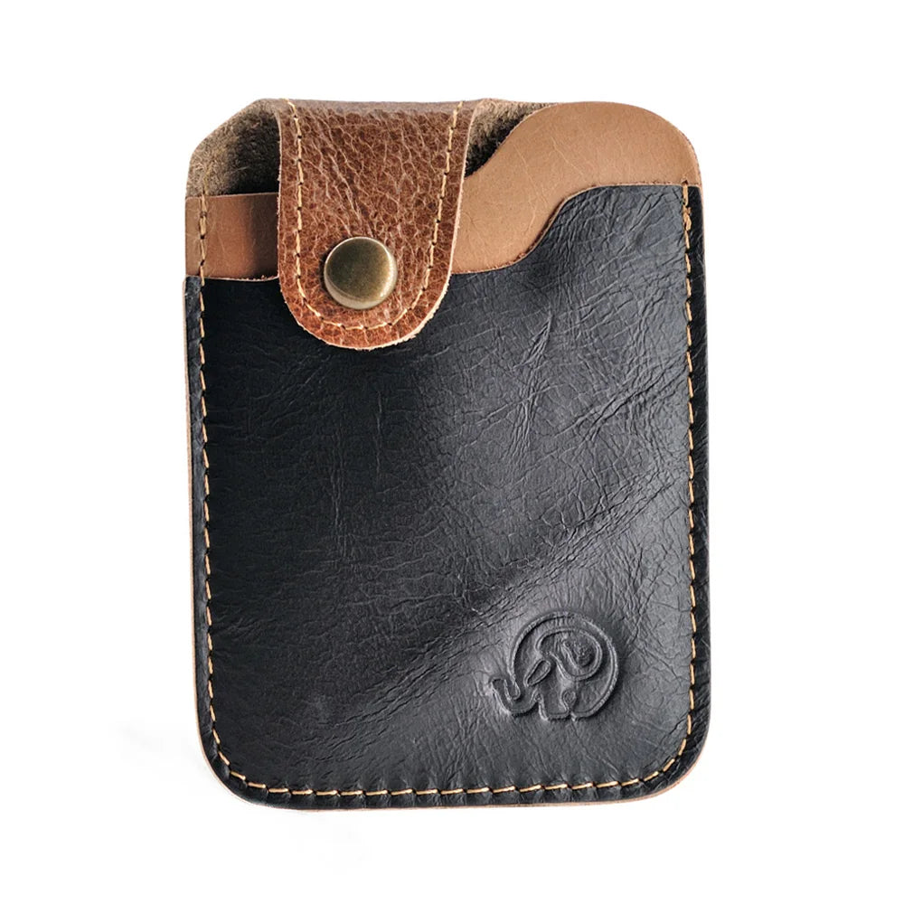 Okli-Rsoe Slim Leather Card Holder — Minimalist Front Pocket Wallet